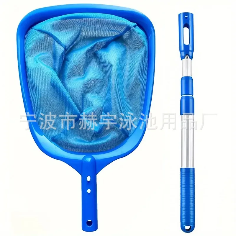 Swimming Pool Leaf Skimmer Net with Three Section Pole Lake Green Pool Cleaning Net Upgrade