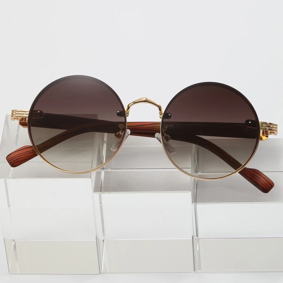 2025 Modische Neue Retro Runde Metallrahmen Punk-Sonnenbrille, Vielseitige Personalisierte Herren-Sonnenbrille – Detail 6