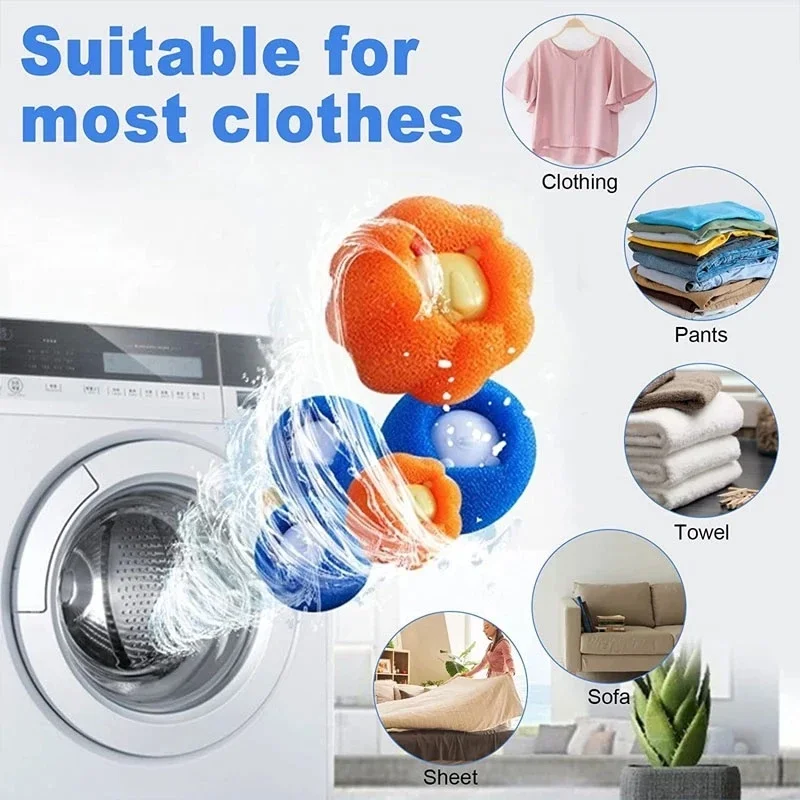 3/10pcs Magic Laundry Ball Washing Machine Cleaning Balls Hair Removal Catcher Fiber Collector Reusable Filtering Lint Catcher