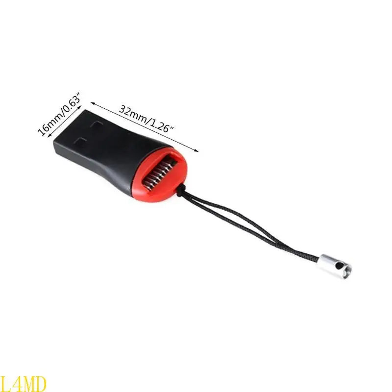 Lettore schede USB TF USB 2.0 SDHC-TF Lettore schede memoria flash Scrittore Fischio appendibile Portatile