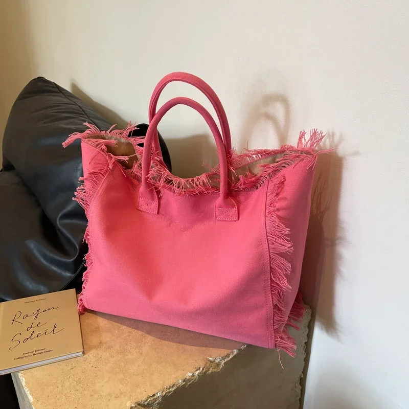 

Nylon Tote Bags for Women 2024 Stylish Hot Selling Tassel Women's Handbags Solid Color Designer Women's Handbag Tote Bag