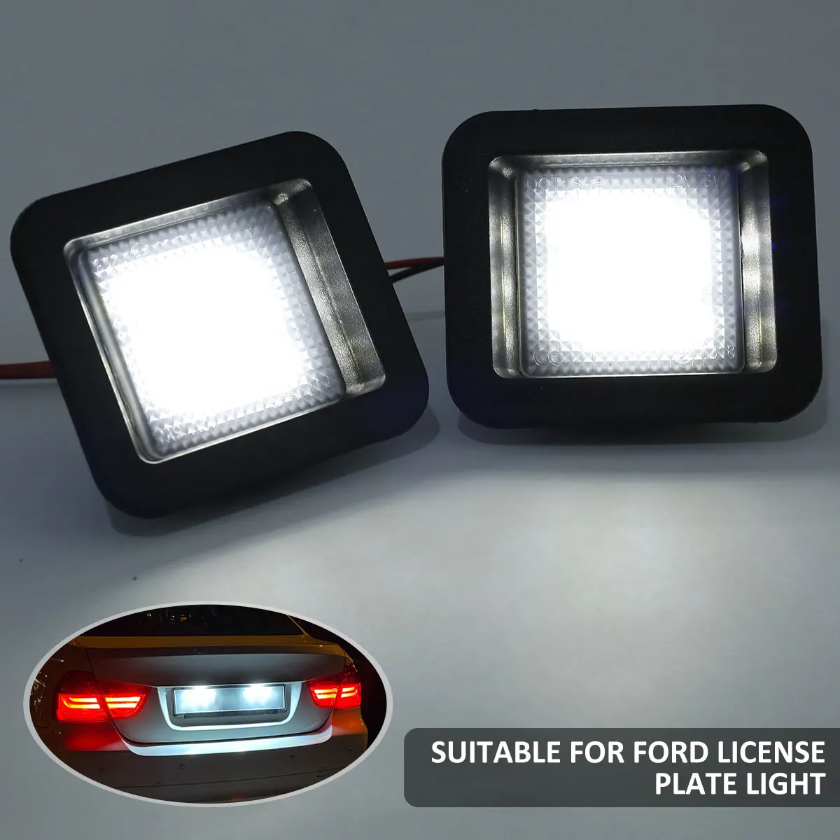 2Pcs License Plate Light Compatible with F150 2015-2022 IP68 Waterproof LED Number License Plate Light 3W 12V DC Bright 2023