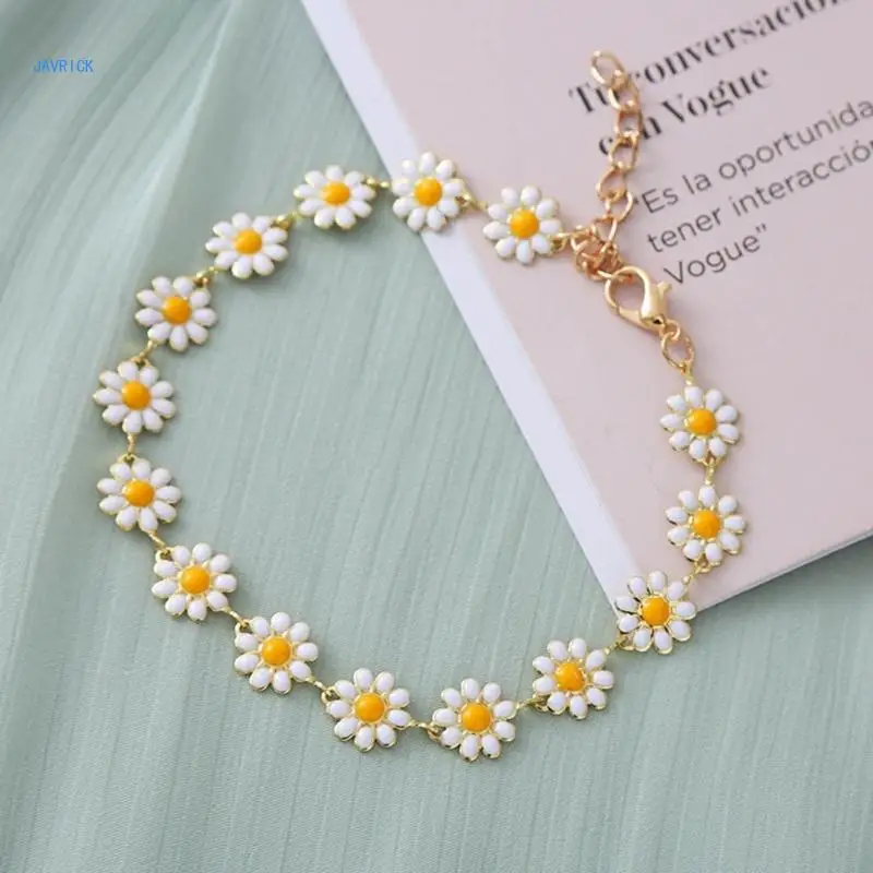 

Painted Flower Bracelet Earring Beach Necklace Jewelry Suitable for Girls