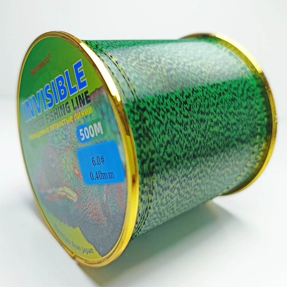 500 m unsichtbare, superstarke Karpfen-Angelschnur, Monofilament-Angelschnur, gesprenkelte Angelschnur – Detail 4