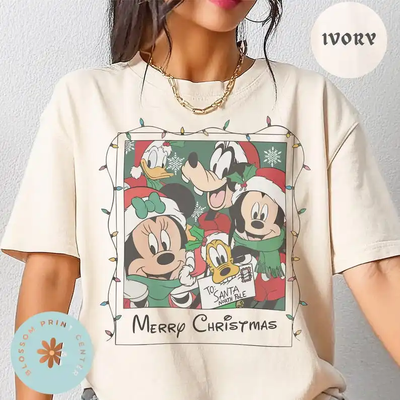 

Mickey and Friends Merry Christmas Shirt Retro Christmas Shirt