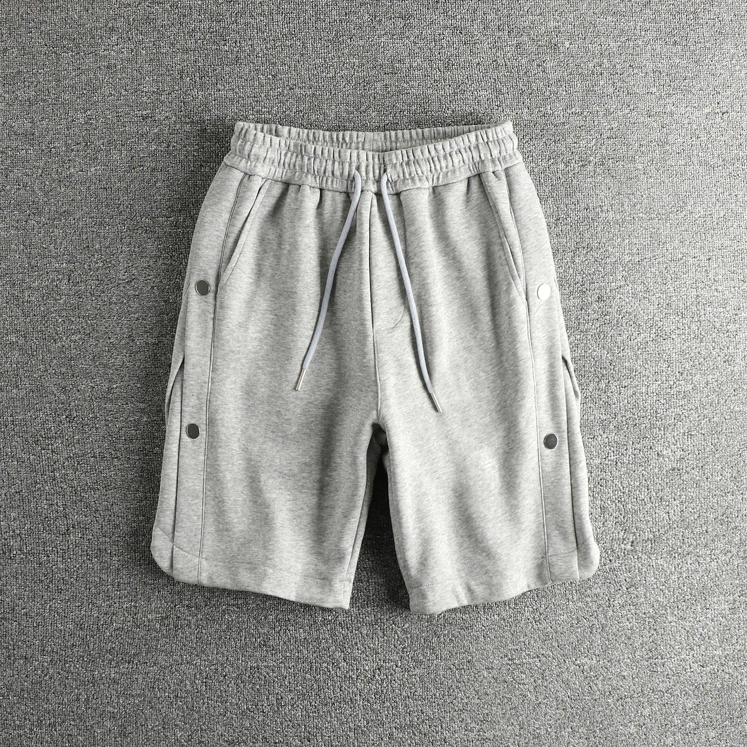 Side-breasted Design American High Street Trendy Casual Shorts Men's Heavy Double-sided Fabric Sports Five-point Pants