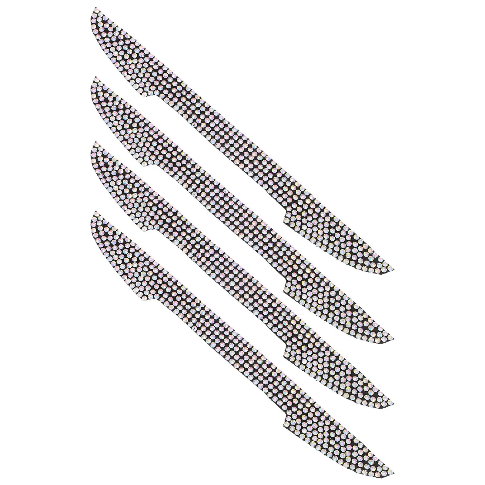 

4Pcs Car Door Handle Protector Glitter Rhinestone Accented Sticker Easy Install Bling Car Accessories for Women Door Edge Guards