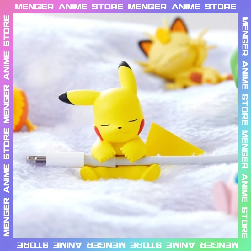 

Pokemon Pikachu Piplup Data Cable Protective Sleeve Accessories USB Protector Charging Cable for Phone Thread Bite Cover Toys