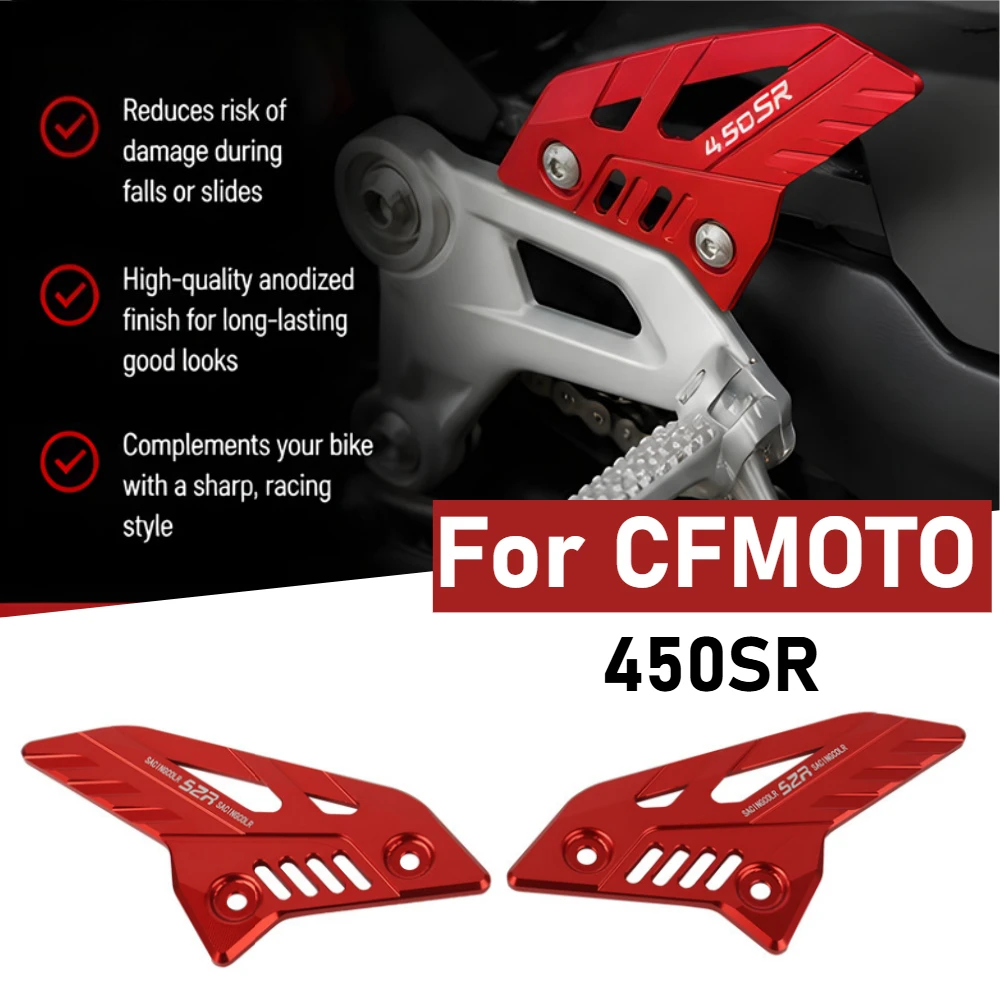 Footpegs Footrest For CFMOTO 450SR SR450 SR 450 SR Motorcycle Rear Set Heel Plate Guard Protector Foot Pedal Accessories