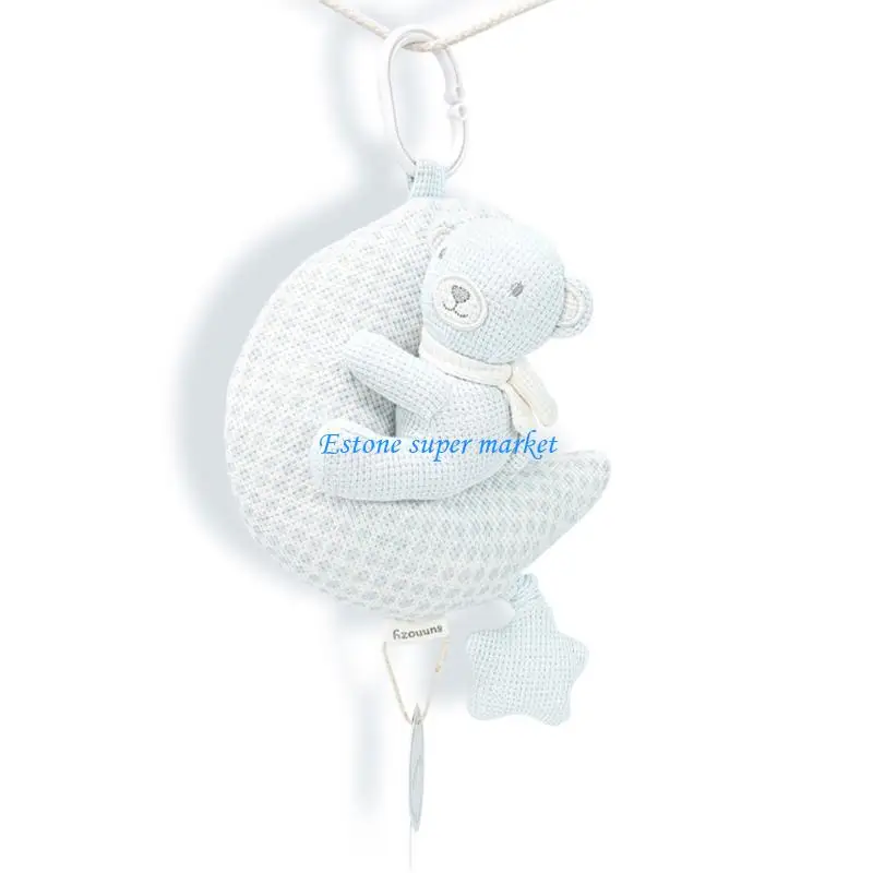 090B Leichtes Baby-Entwicklungsspielzeug, Hörstimulation, Hängeglocke, Baumwolle, Waffel-Design, Mobile