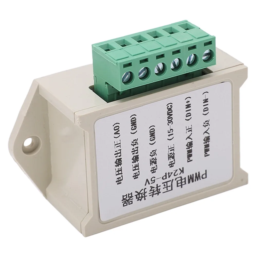 With Shell PWM Signal Converter 24V to 0-5V 0‑100% PWM Signal Voltage Adapter Digital to Analog Conversion Interface Circuit