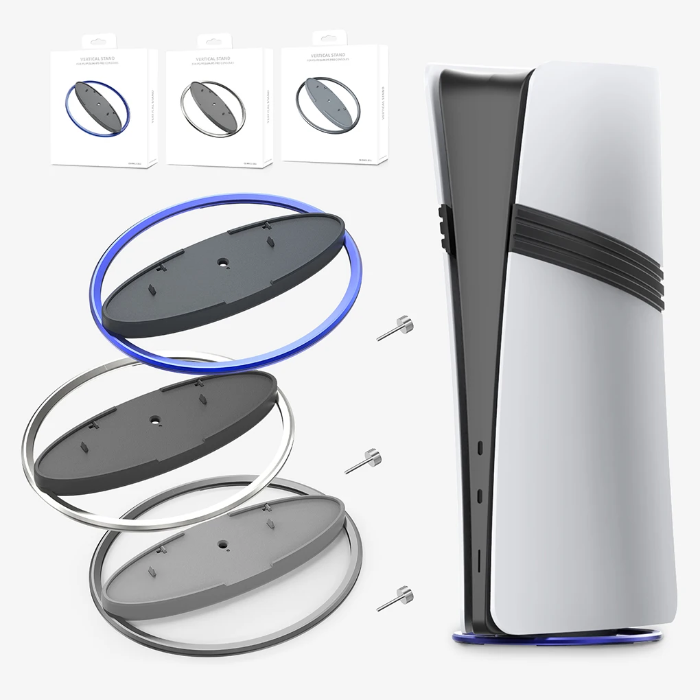 وحدات تحكم Ps5 العمودية PRO/PS5 النحيفة PS5 العمودية لـ PS5 PRO/PS5 Slim/PS5 حامل الحد الأدنى للتخزين النحيف للقاعدة