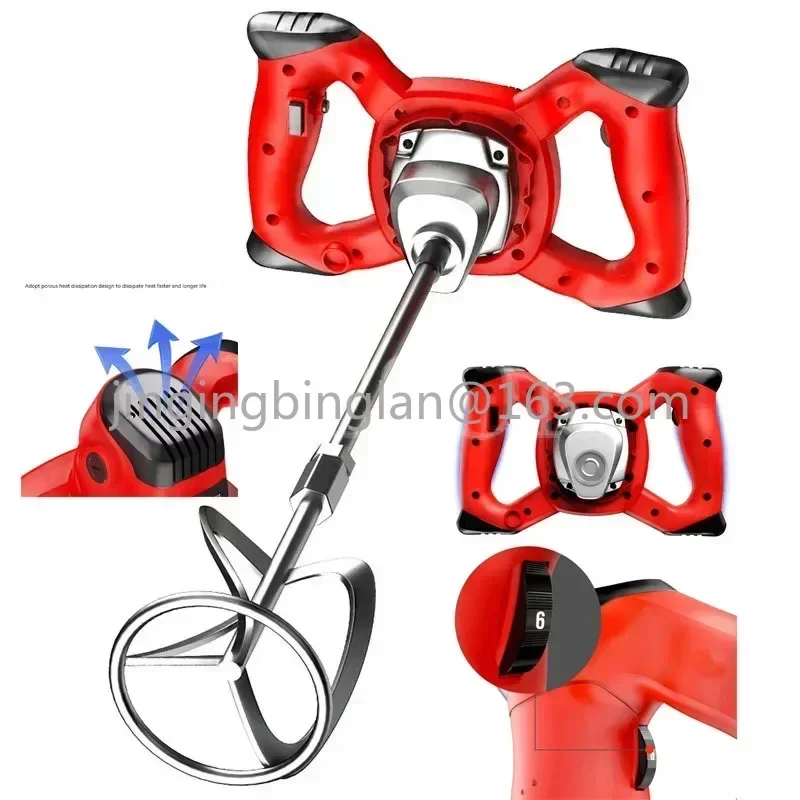 Agitator Handheld Putty Powder Coating Electric Cement Mixer Concrete Mixer Meat Mixing Putty Powder Power Tools Coating Paint