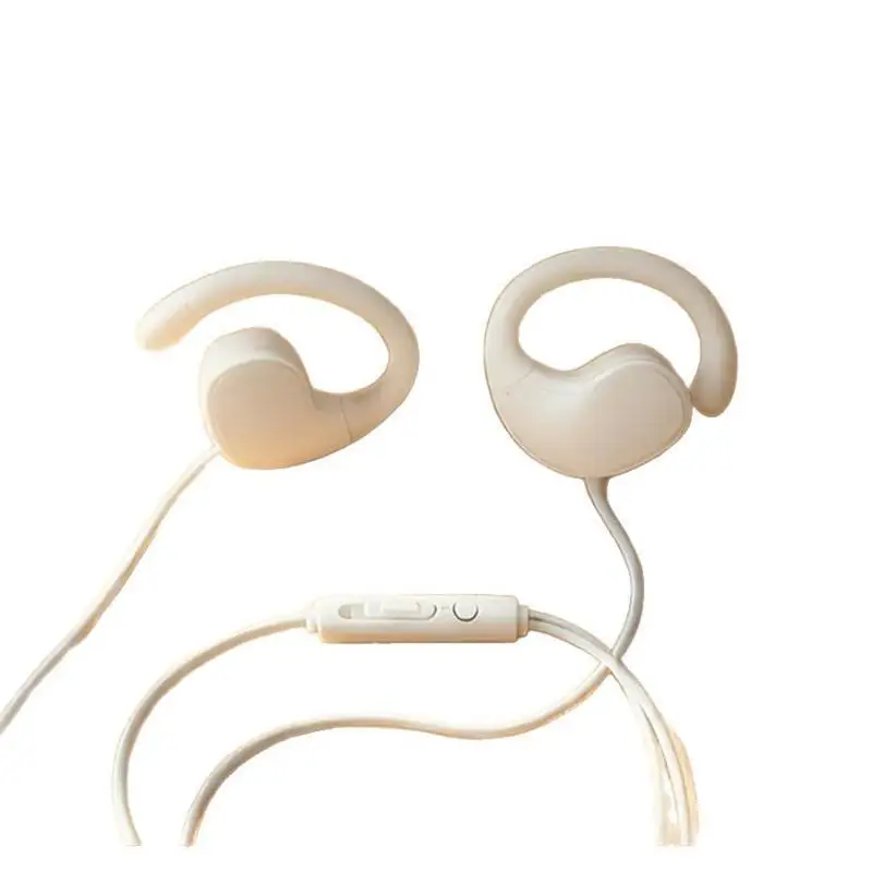 Wired Control Type C 3.5mm Headphone Ear Hook 9D Surround Sound Bass Earbud Sport Gaming Headset Earphone for Phone PC Kit