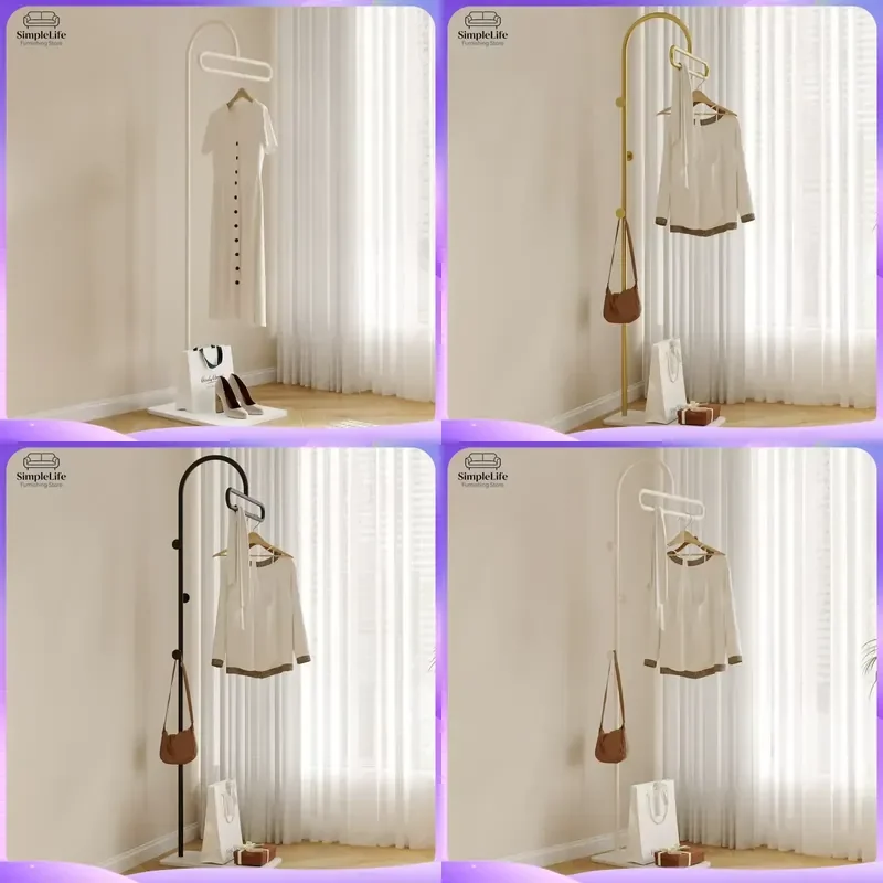 Luxury Floor to Ceiling Coat Rack Space Saving Clothes Hanger Stand Modern Living Room Office Storage Organizer Furniture