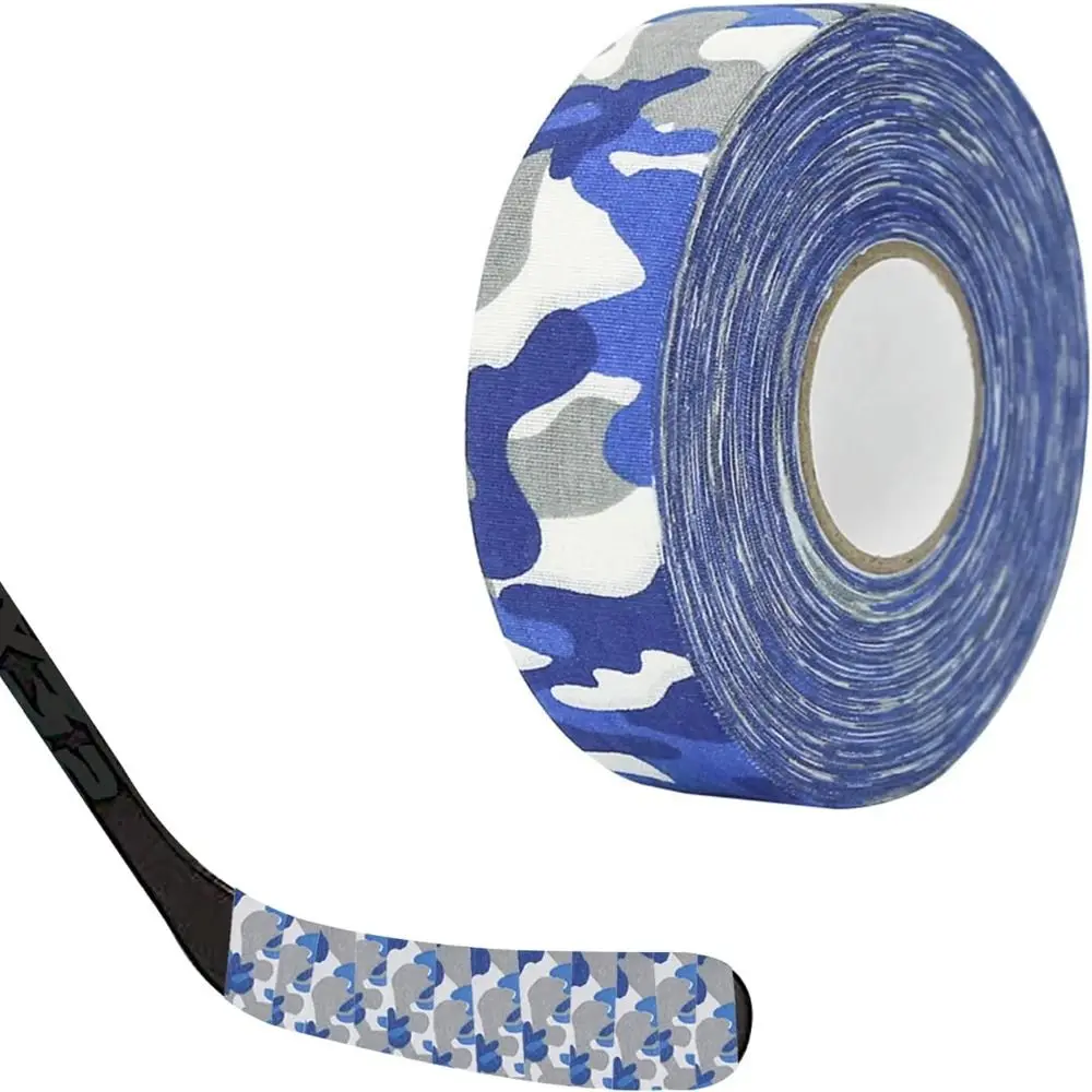 Ruban adhésif en polyester anti-aldes pour hockey sur glace, 2.5cm x 25m, anciers de hockey résistant à l\'usure, bande élastique pour sports