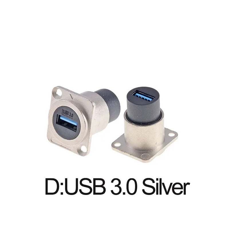 1PC Metalen D Type Module RJ45 CAT6 & USB 2.0/3.0 & Type C & HDMI-Jack Socket via Netwerk Paneel Montage Elektronische Connector