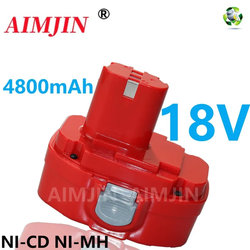 

US 1PCS 4800mah 18V Ni-MH Rechargeable Battery cell pack for makita cordless Electric drill screwdriver 4334D 5036D 6347D 6343D