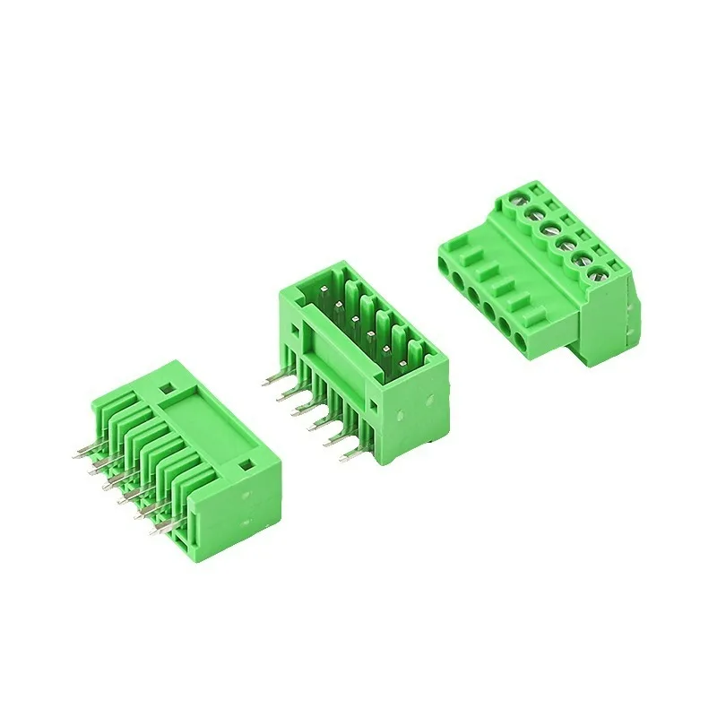 10Pairs 2EDG-2.54mm small pitch plug-in terminal PCB solder plate straight pin or curved pin terminal complete set