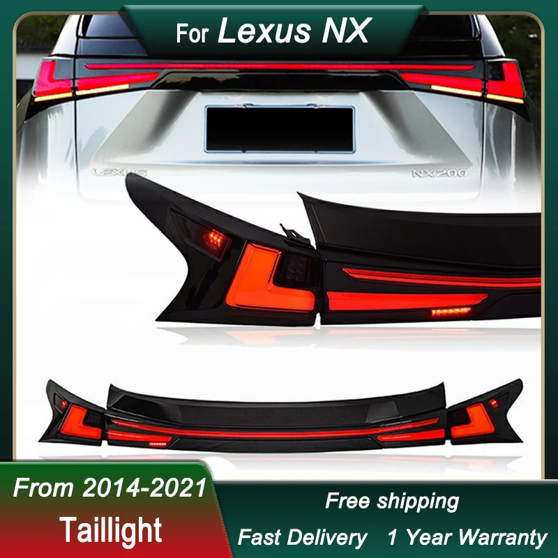 

Car Through Tail Lights For Lexus NX NX200T NX300H 2014-2021 LED Taillamp Rear Brake Lights Starlink Cross Taillight Accembly