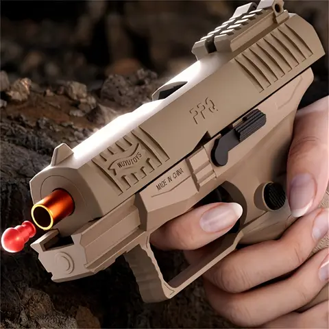 Leksakspistol med mjuk kula och 100 kulor, 12 hylsor och 2 magasin. Ny ihålig upphängningsmaskin för leksakspistol, skumsprutning. 8 best sales Glock-pistol Nerf - №6