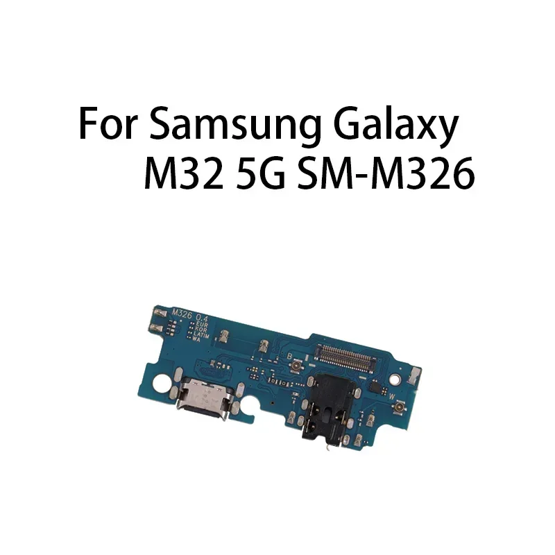 Flex de carga para Samsung Galaxy M32 5G SM-M326 puerto de carga USB conector Jack Dock placa de carga Cable flexible