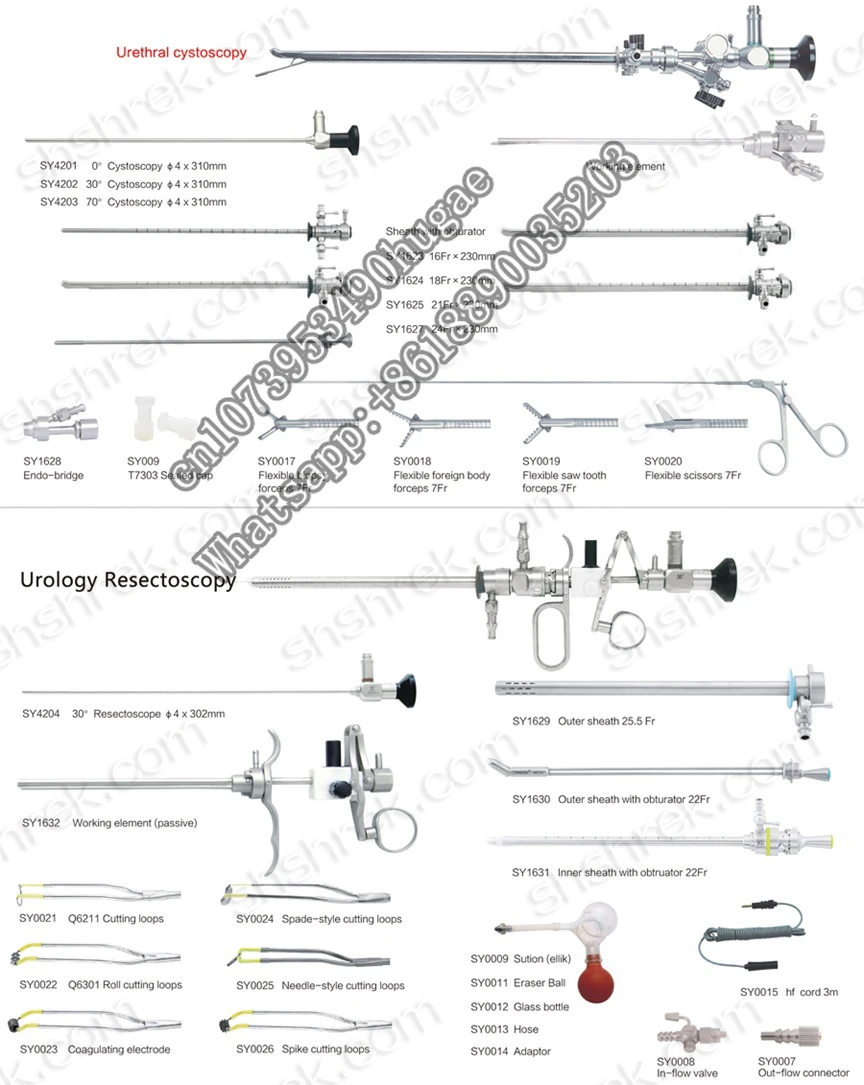 

china rigid endoscopy equipment full set cystoscopy price from factory