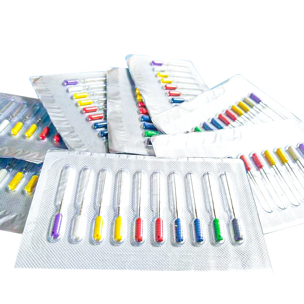 JUMTOP 10Pcs/Pack Dental Endodontic Root Canal Cleaning Barbed Broaches Hand Use Files 21mm/25mm