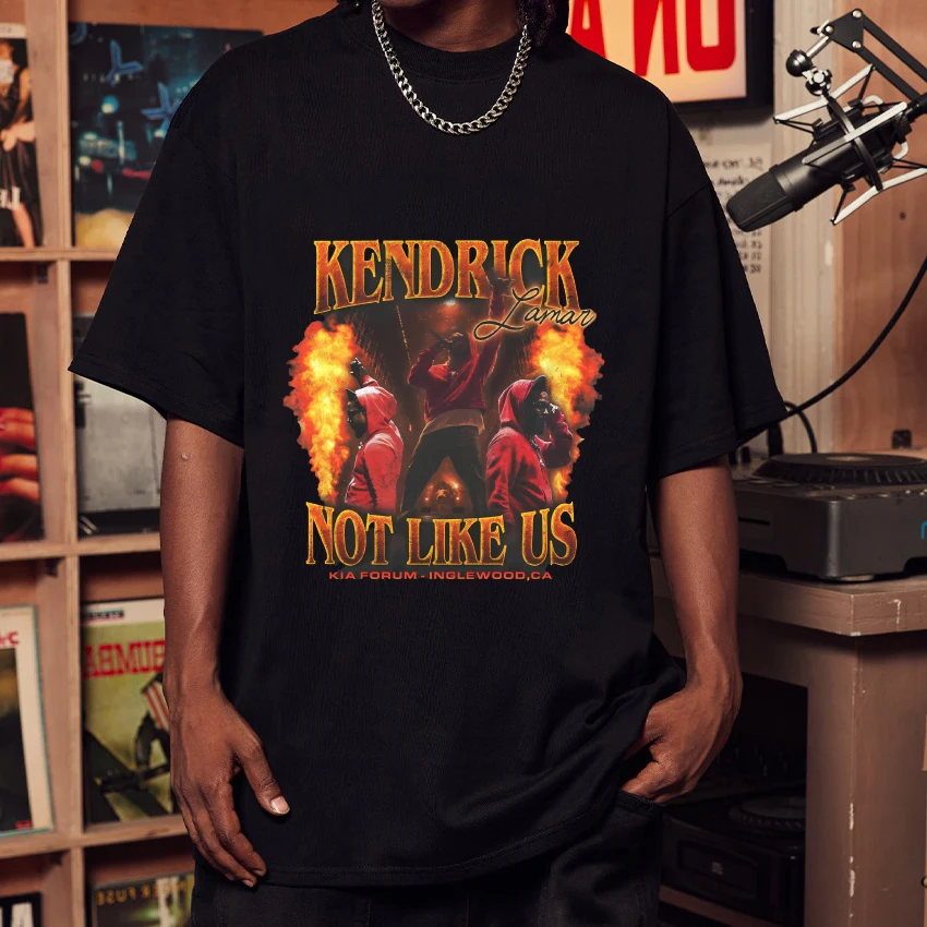 Kendrick Lamar Concert 90s Hip Hop print T shirt Men Women vintage Casual streetwear Unisex  100% Cotton short sleeve T-shirts