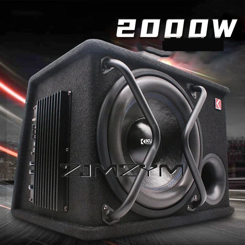 12 Inch Car Audio Subwoofer Speakers 12V Modified Car Audio Active Trapezoid Overweight Subwoofer