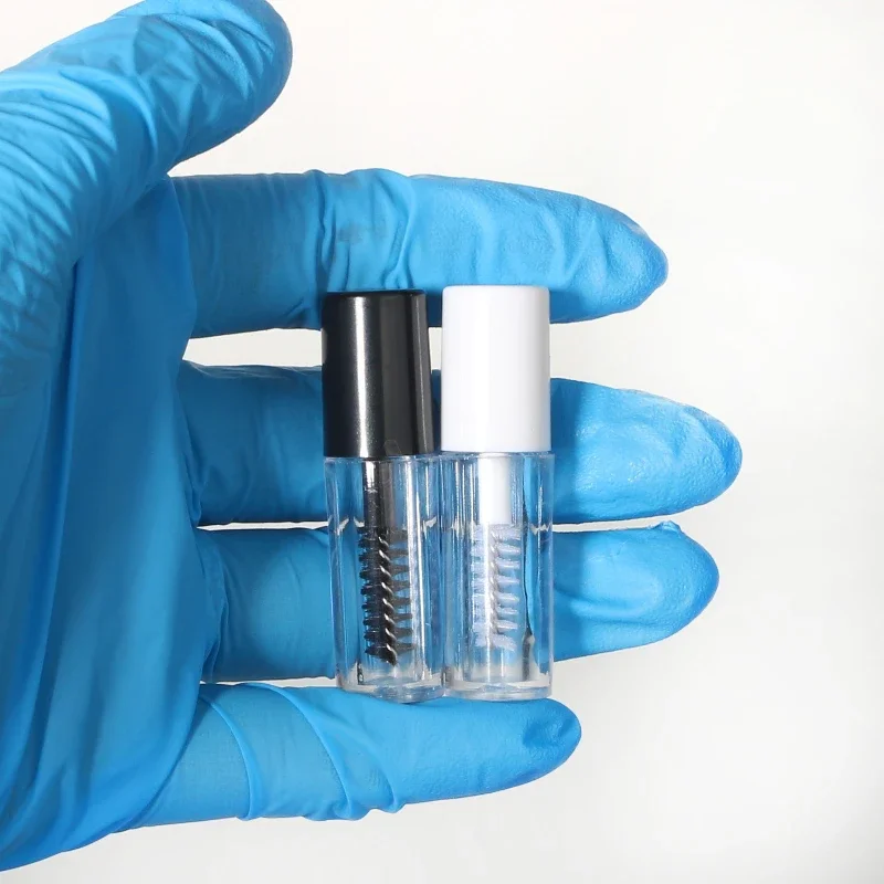 15/5PCS 1ml Empty Mascara Tube with Eyelash Bottles Cosmetic Container Bottle Eyelash Refillable Mascara Makeup Container Mini