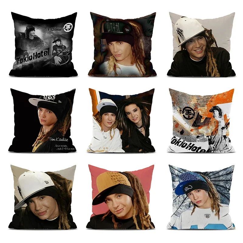 

Cushion Cover 45*45 Tom Kaulitzs Kawaii Couple Pillow Pillowcases 50x50 Sleeping Pillows for Bedroom Luxury Sofa Cushions Body