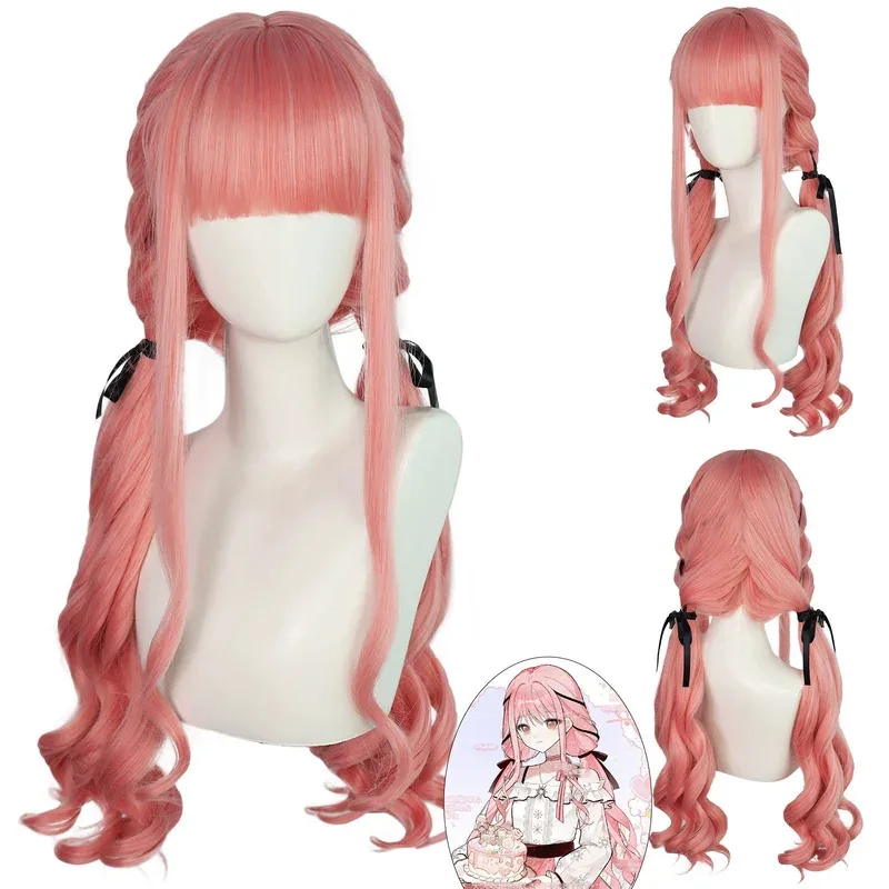 Disfraz de Cosplay CyGame Nikki, peluca de Anime Infinity Nikki, vestido rosa dulce de Lolita, bonito traje de fiesta de Halloween para mujer, traje de falda