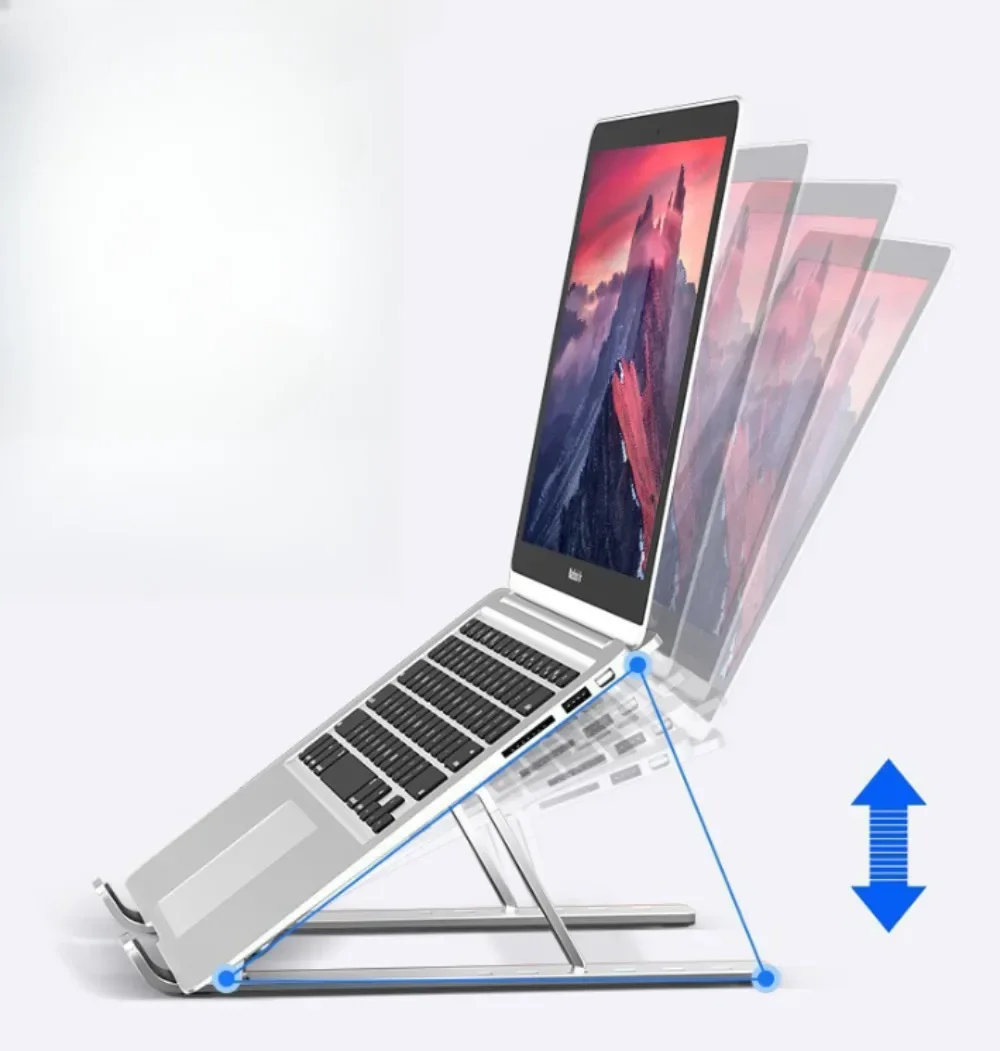 Foldable Laptop Stand Adjustable Portable Notebook Bracket Support Aluminum Holder For Macbook Air Pro Accessories Convenient