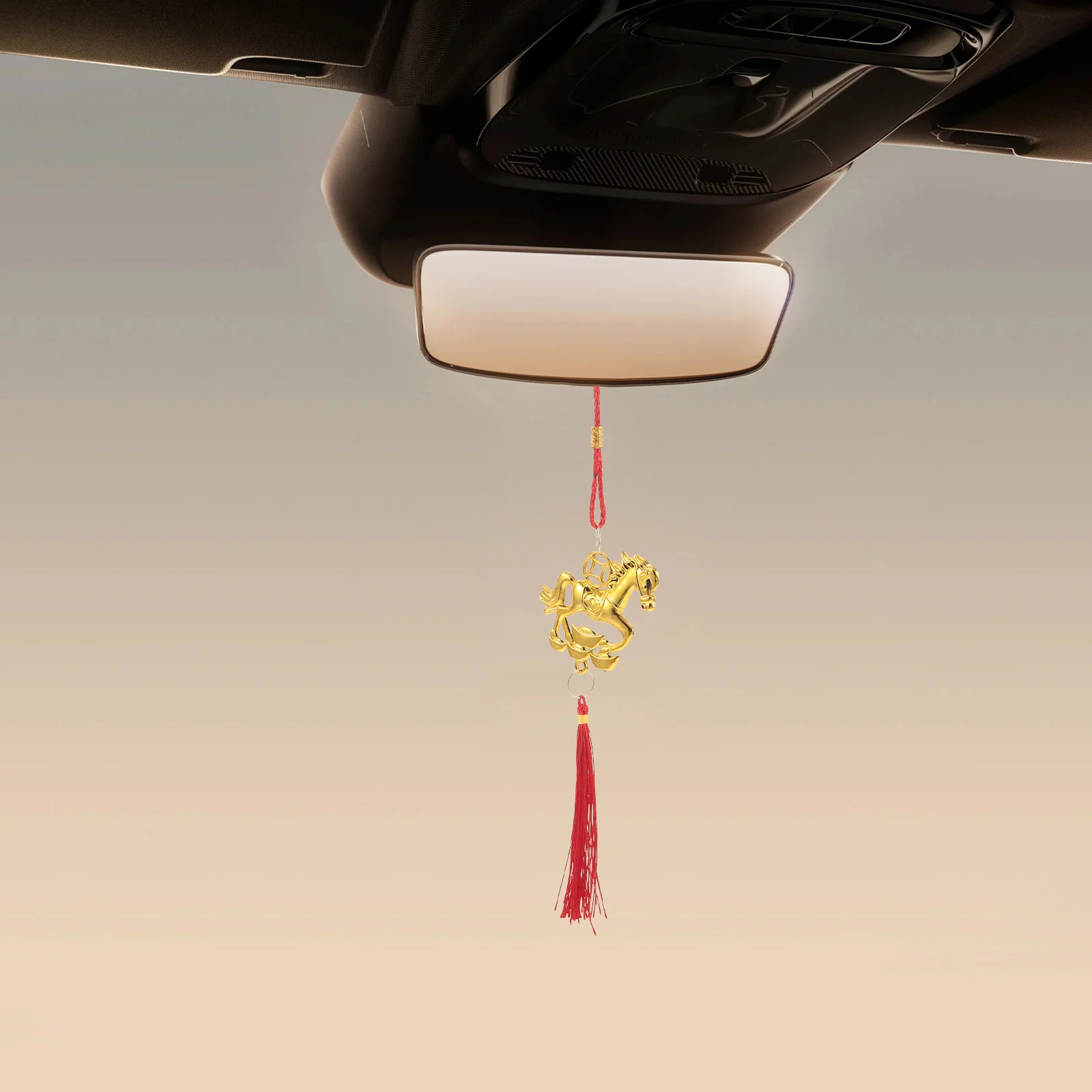 

20pcs Horse Pendant 2026 Chinese New Year Red Tassel Charm For Lunar New Year Tree Decor Hanging Ornament Feng Shui Luck