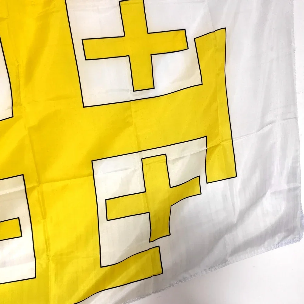 علم القدس المسيحي الصليب - لافتة بوليستر برمز Sepulchre 90 × 150 سم، ديكور معلق على الحائط ديني خارجي/داخلي #2