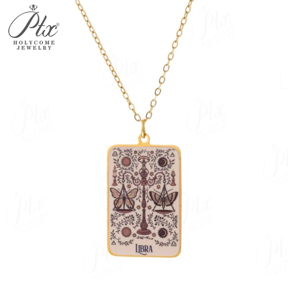 12 Sternzeichen Anhänger Halskette Unisex Design Tarot Schmuck Trendiges Geburtstagsgeschenk für Sie Einzigartige Kollektion im Angebot Großhandelspreis – Detail 21