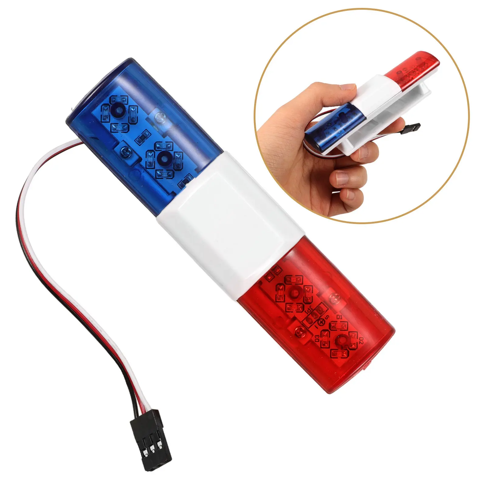 

Светодиодная подсветка для инженерных моделей автомобилей 1/10, имитирующая световые сигналы, миниатюрные предупреждающие огни, аксессуары для радиоуправляемых моделей 1/10