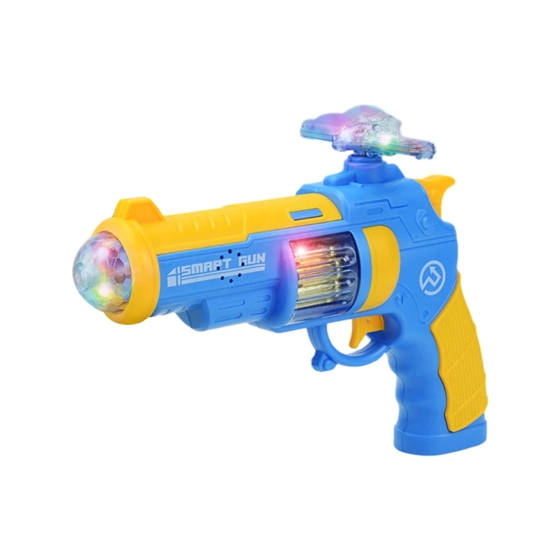 Musical Light Up Toy Handgun with LED and Sound Effect for Kids Pretend Play Electric Light Up Handgun with Voice Functi