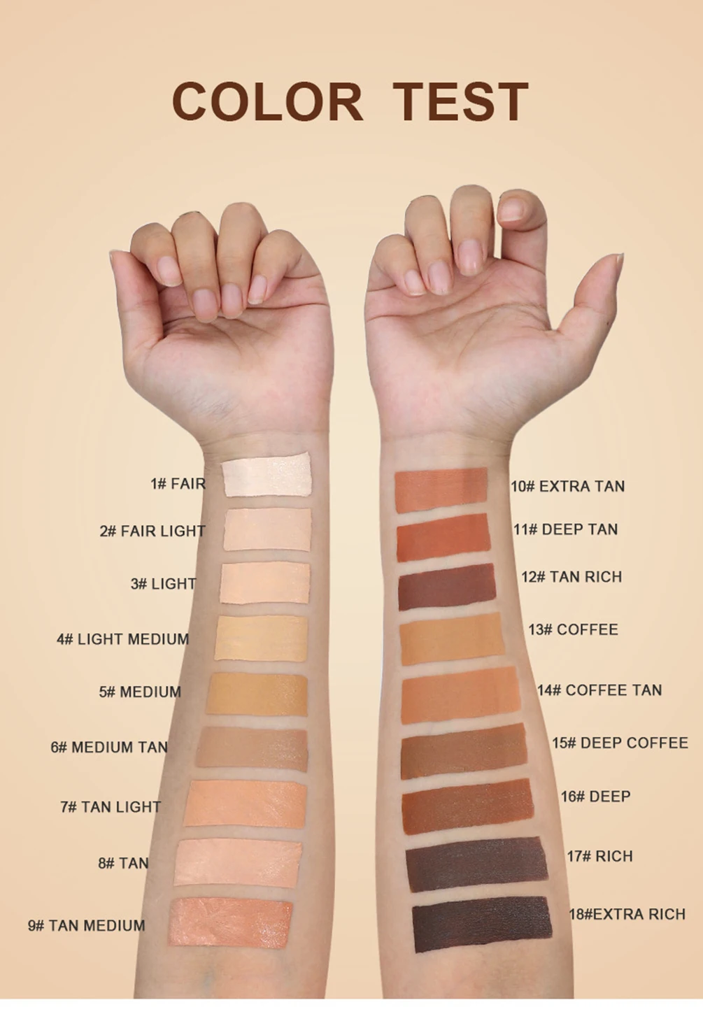 22色展開 プライベートブランド リキッドコンシーラー カスタムロゴ 8.5ml 白箱 ガラスボトル ベタつかない 長持ち マット 防水メイク