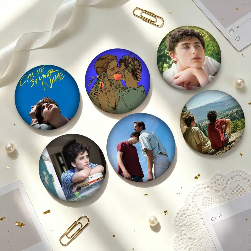 M-Movie C-Call Me By Your Name  25 32 44 58 75mm Badges Personalized Round Brooches Pins Accessory Gift