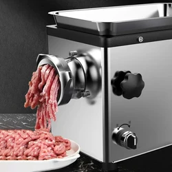 Electric Meat Grinder Blender 1300W Consumer And Commercial Stainless Steel Meat Grinder Food Processor Household Appliances