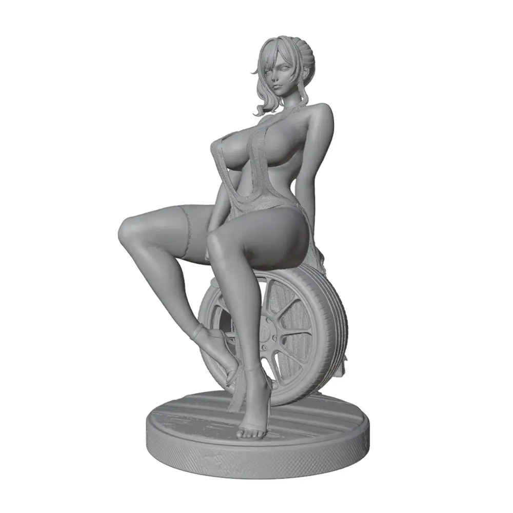 1/24/12/6 Desk ornament,Sexy Girl Resin Model Kit GK Mini 3D Printed Gray Model Statue, Unpainted, Unassembled