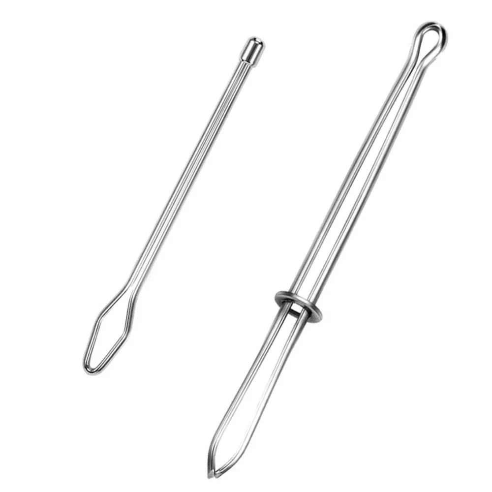 2Pcs Easy Pull Bodkin Needle Threader Tweezer Metal Bodkin Yarn Weaving Tools for Elastic Ribbon Drawstring Tape Threading