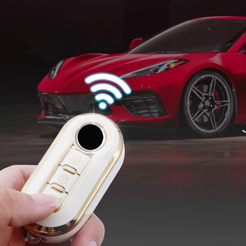Shell Fob TPU Car Flip Key Case Cover For FIAT 500 Ducato Punto Panda Lancia Musa For Citroen Jumper Peugeot Boxer Accessories