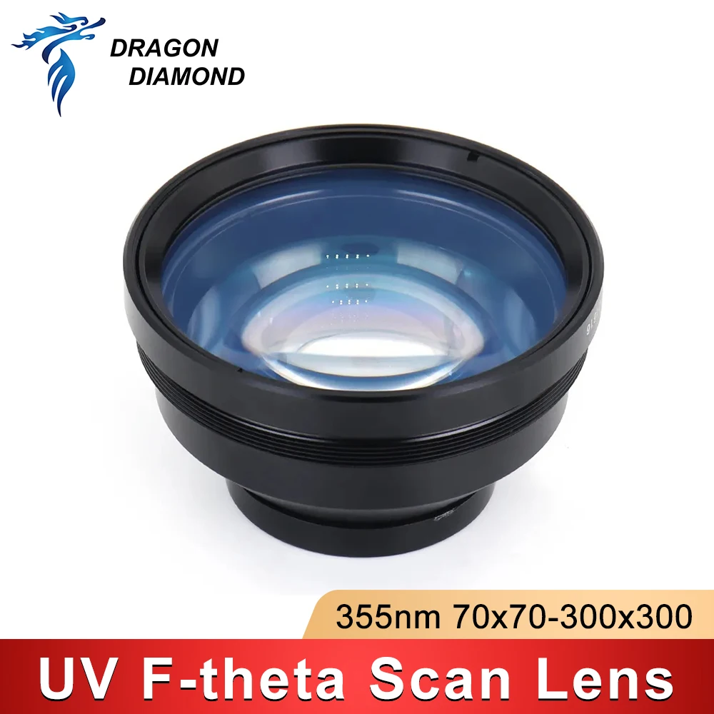 355nm UV F-theta Lens 70*70/110*110/175*175/200*200/300*300mm Working Area M85 Mount Thread for UV Galvo Marking Machine