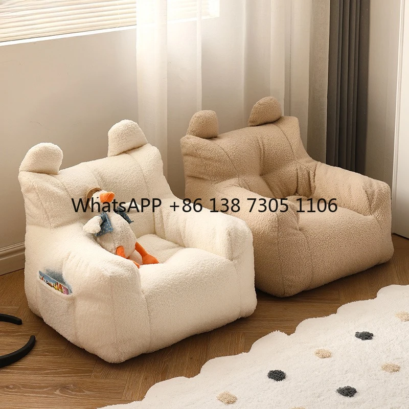 

Sofa lamb wool cute single seat reading area cartoon sofa room leisure small sofa