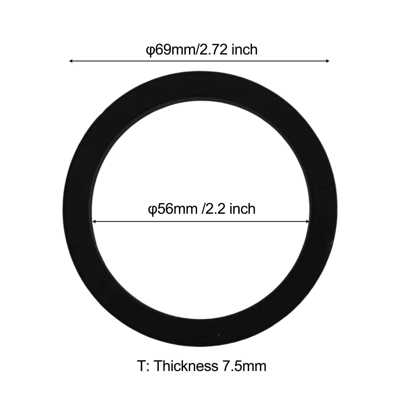 Silicone Group Head Gasket Seal For Carimali Coffee Machine 69mm X 56mm X 7.5mm Black Washer Replacement Brewer Parts