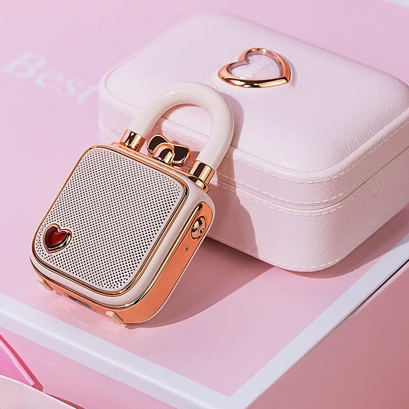 New Lovelock Wireless Bluetooth Speaker with Recording, TWS Connection Mini Portable Pocket Speaker for Birthday Unique Gift