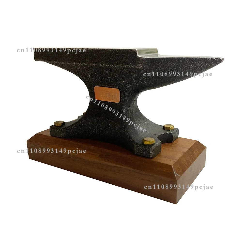 DIY Horn Anvil Alloy Steel Forming Work Surface Bench Tool Metal Beat Pad With Walnut Base for Gold and Silver Jewelry Making